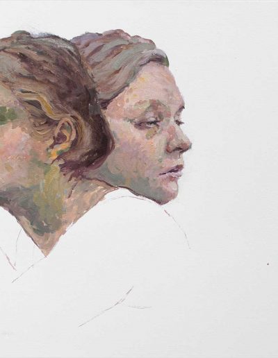 Janus2 50 x 40cm, Öl Lwd, 2018