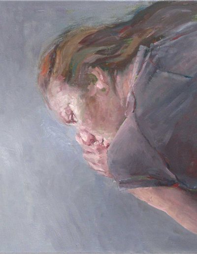 Jekatarina, liegend, 40 x 40 cm Öl / Lwd, 2018