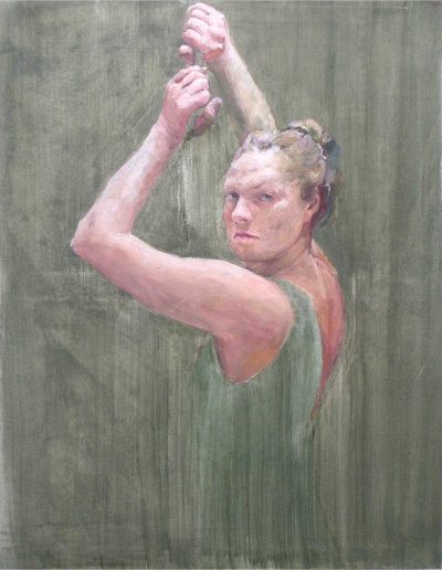 Pose, 90 x 70, Öl-Lwd., 2018